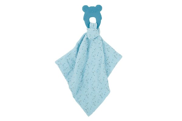 Swaddle&Silikon Beißring blau