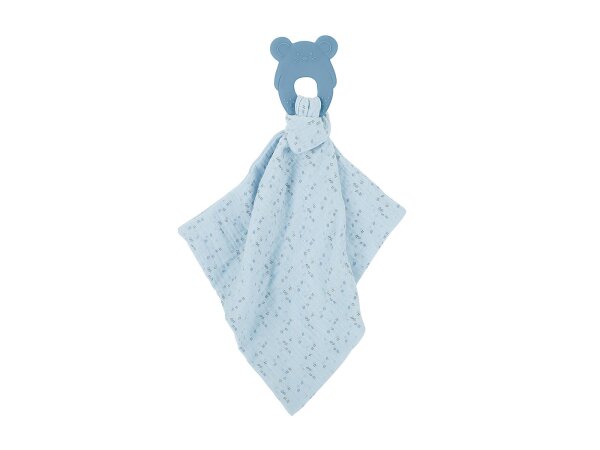 Swaddle&Silikon Beißring blau