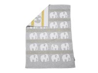 FUSSENEGGER Babydecke Lima Elefant 65x90cm grau