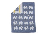 FUSSENEGGER Babydecke Lima Elefant 65x90cm blau