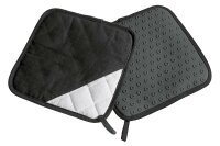 Topflappen Sil/Textil schwarz