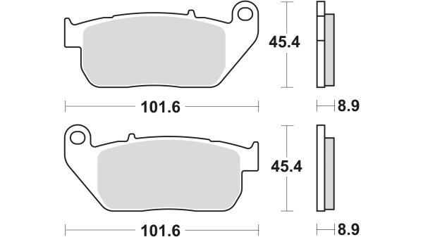 TRW Bremsbelag "MCB 753" Satz Typ PC, Organi