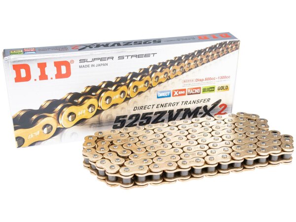 DID Kette "525ZVM-X2 G&G" 5/8 x 5/16, Super St 120 Glieder