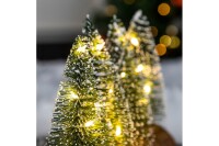 HI LED Deko 4 Bäume im Baumstamm 20x6,5x13,4cm Batterie