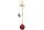 STAR TRADING Glaskugel Bliss zum Hängen LED Batterie Timer 10cm rot