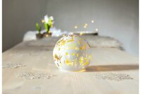 STAR TRADING Glaskugel Merry Christmas LED Batterie Timer ø12cm weiß
