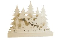 F-H-S Silhouette Santa mit Schlitten 12LED 30x6x24cm