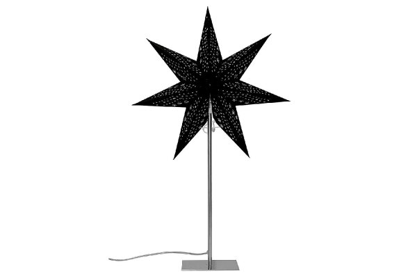 Papierstern mit Ständer samt schwarz 45cm
