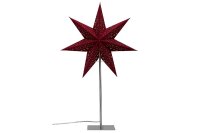 Papierstern mit Ständer samt rot 45cm