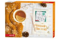 ROTH Adventskalender Rätsel&Tee 24 Beutel+Rätselbuch 45x34x4cm