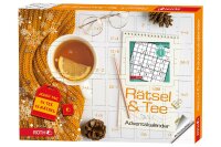 ROTH Adventskalender Rätsel&Tee 24 Beutel+Rätselbuch 45x34x4cm