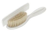 Kamm und B&uuml;rste perlwei&szlig; creme