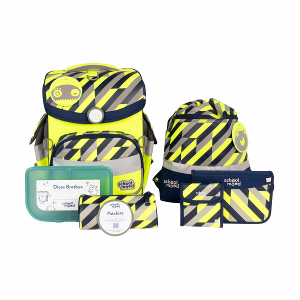 School Mood Schulranzenset Timeless Air+  Yannick Neon Yellow