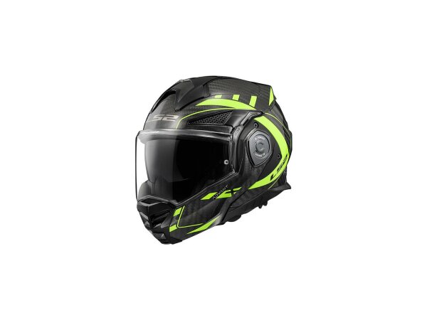 LS2 Klapphelm "FF901 Advant X Carbon Fut schwarz / neongelb, Gr. 53 / 54 = XS