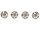 SILCA Schraube 6Al/4V Titanium, 4er Pack, M5 x 12  silber