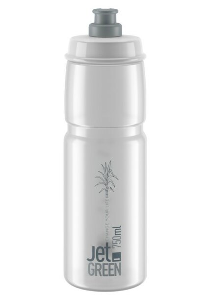 Trinkflasche Elite Jet Green 750ml, klar/grau, Bio
