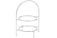 ZELLER PRESENT Etagere f. Teller groß 29x27x39cm...