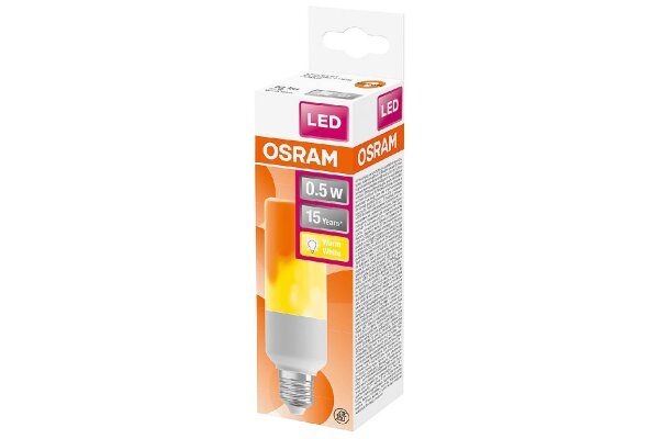 OSRAM LED Dekolampe Flame mit Kerzeneffekt E27 0,5W 60LM 1500K