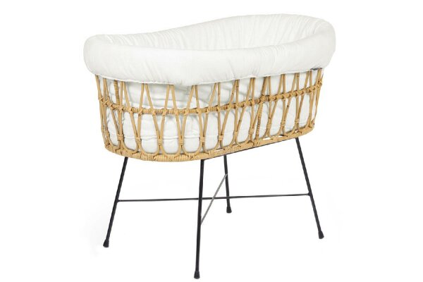 Rattan Wiege & Metallfüße
