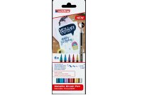 EDDING Fasermaler 1340 Brushpen metallic sortiert  6er Set