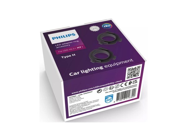 PHILIPS Adapter "Ultinon Pro6000" Zur pa Adapterringe H7-LED, Typ H (#11172X2)