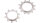Ritzel Set Shimano für CS-M Modelle, 10+12 Zähne, silber, Shimano, Y1X498030