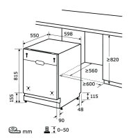 EXQUISIT EGSP9614-E-030B Geschirrspüler inox