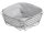 KESPER Brot- und Obstkorb Metall/Textil 26x26x11cm grau
