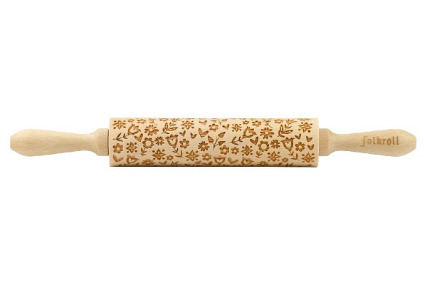 FOLKROLL 3D-Motiv-Teigrolle Flower Power medium
