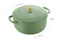 BALLARINI Cocotte Bellamonte Gusseisen 7l 28cm grün
