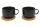 BREDEMEIJER Teebecher Umea mit Untersetzer 250ml 2er Set schwarz