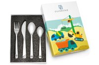 ZILVERSTAD Kinderbesteck Baufahrzeuge 18/10 4teilig