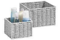 ZELLER PRESENT Aufbewahrungskörbchen 16x16x11cm 20x20x13cm grau 2tlg