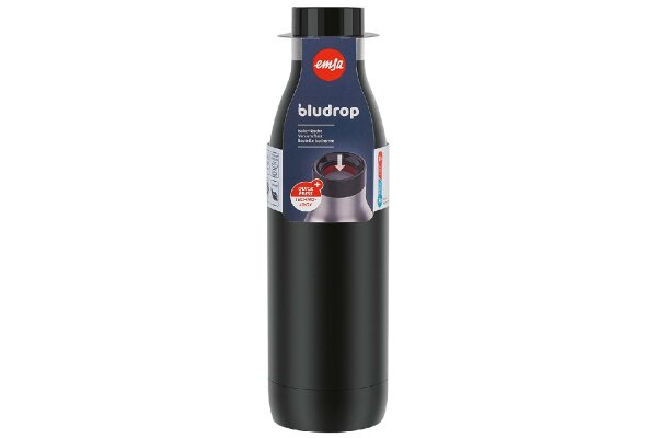EMSA Trinkflasche Bludrop 0,7 basic black
