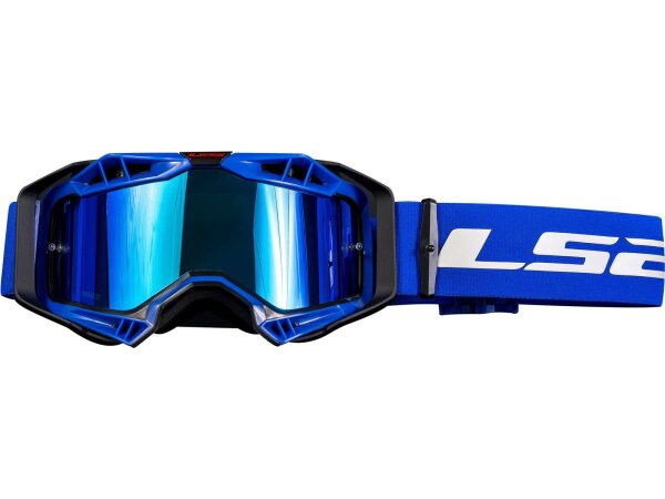 LS2 Crossbrille "Aura Pro" Verspiegeltes schwarz / blau