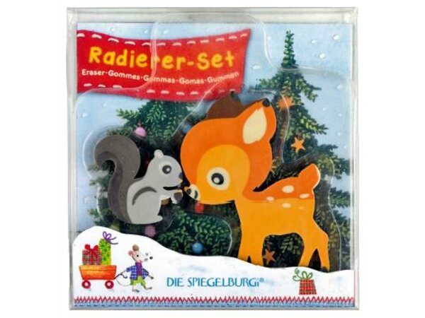 Spiegelburg Radierer-Set Fröhliche Weihnacht überall