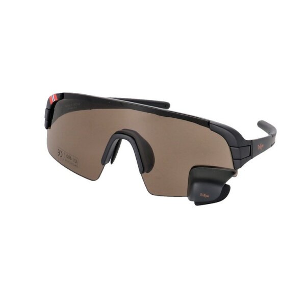 Sportbrille TriEye View Sport Edition HD Gr.M/L, sw, HD Gläser + Klarglas, Kat. 3