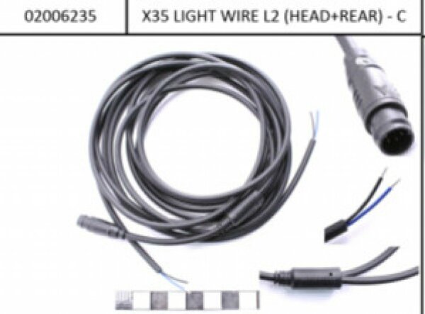 EBM Mahle Y-Lichtkabel V+H (10/20cm) schwarz, EBM Stecker auf offene Litze