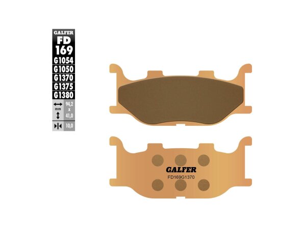 GALFER Bremsbelag "FD169" Satz G1370, Sinterm