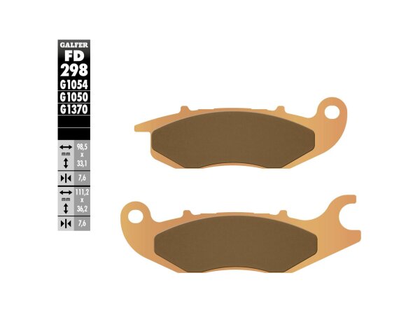 GALFER Bremsbelag "FD298" Satz G1370, Sinterm