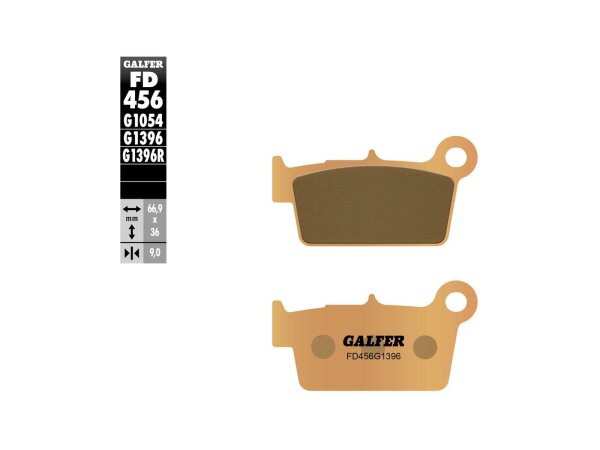 GALFER Bremsbelag "FD456" Satz G1396, Sinterm