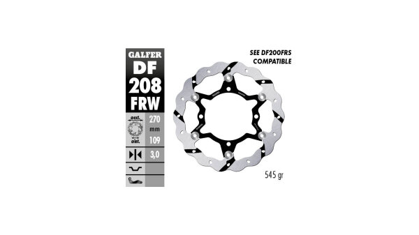 GALFER Wave Bremsscheibe "DF208" Typ FRW - Offr