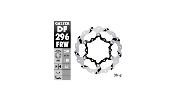GALFER Wave Bremsscheibe "DF296" Typ FRW - Offr