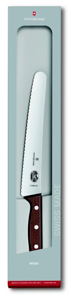 Brot- und Konditormesser, 22cm, Wellen, modern Ahorn Griff