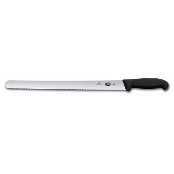 Fibrox, Schinkenmesser, 36cm, Wellen, schwarz