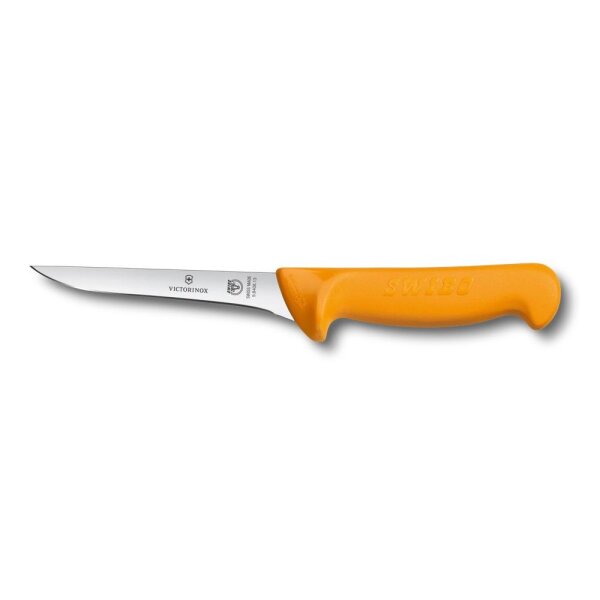 Swibo, Ausbeinmesser, 10cm, gerade, schmal, orange, SB-Hülle