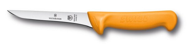 Swibo, Ausbeinmesser, 13cm, gerade, flex, orange, SB-Hülle