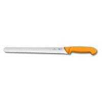 Swibo, Abspeckmesser, 35cm, Wellen, orange, SB-Hülle