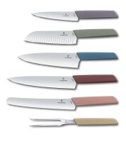 Swiss Modern, Messerblock, Buchenholz schwarz, 7tlg, farbig