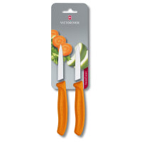 Swiss Classic, Gemüsemesser, 2tlg, 8cm, gerade, orange